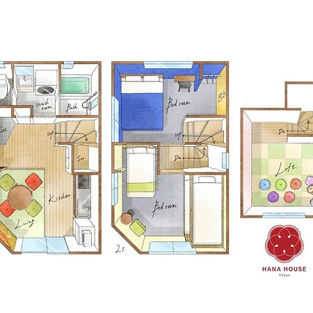 Hana House Tokyo - Private House, Full Kitchen, Kids Room Exteriör bild