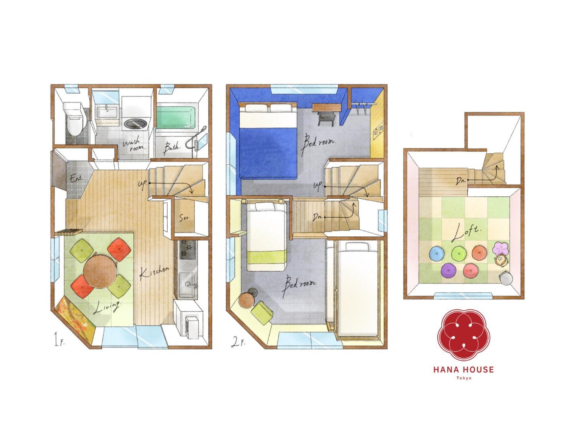 Hana House Tokyo - Private House, Full Kitchen, Kids Room Exteriör bild